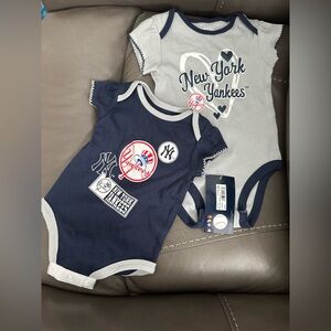 Genuine Merchandise Baby Bodysuit in Gray and Navy